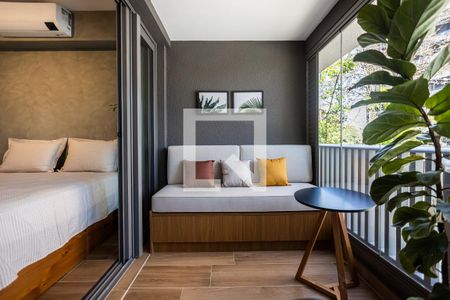 Varanda de kitnet/studio para alugar com 1 quarto, 25m² em Sumarezinho, São Paulo