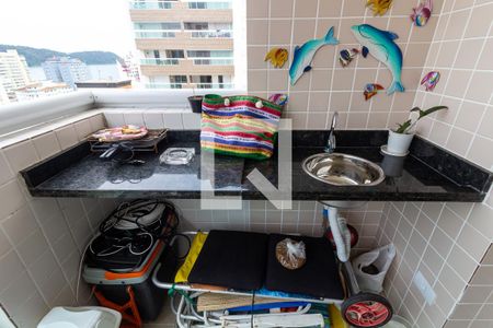 Detalhe da varanda de apartamento para alugar com 2 quartos, 72m² em Boqueirão, Praia Grande