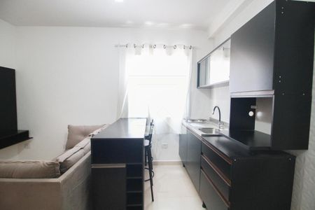 sala / cozinha de apartamento à venda com 1 quarto, 28m² em Chora Menino, São Paulo