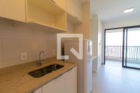 Cozinha de kitnet/studio para alugar com 1 quarto, 27m² em Bela Vista, São Paulo