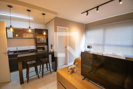 Sala/Cozinha de apartamento para alugar com 1 quarto, 27m² em Rio Branco, Novo Hamburgo