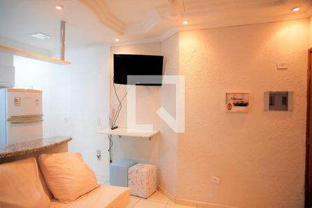 Sala de apartamento para alugar com 1 quarto, 54m² em Boqueirão, Praia Grande
