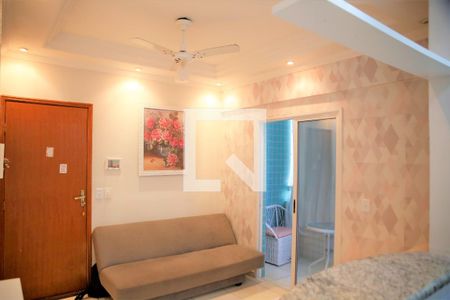 Sala de apartamento para alugar com 1 quarto, 54m² em Boqueirão, Praia Grande