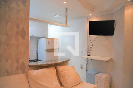 Sala de apartamento para alugar com 1 quarto, 54m² em Boqueirão, Praia Grande
