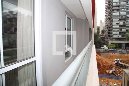Varanda da Sala de apartamento à venda com 1 quarto, 31m² em Pinheiros, São Paulo