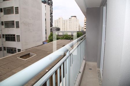 Varanda da Sala de apartamento à venda com 1 quarto, 31m² em Pinheiros, São Paulo