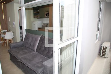 Varanda da Sala de apartamento à venda com 1 quarto, 31m² em Pinheiros, São Paulo