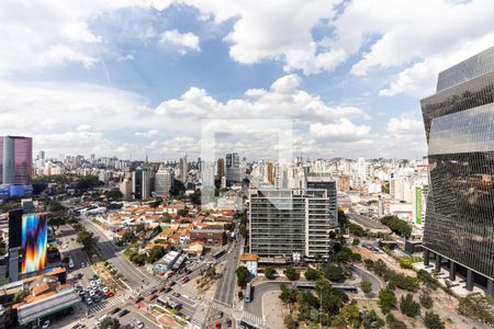 Varanda - Vista de kitnet/studio à venda com 1 quarto, 28m² em Pinheiros, São Paulo