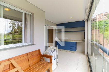 Varanda da Sala de apartamento para alugar com 1 quarto, 77m² em Vila Andrade, São Paulo