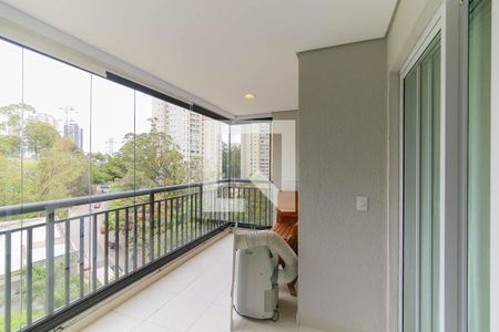 Varanda da Sala de apartamento para alugar com 1 quarto, 77m² em Vila Andrade, São Paulo