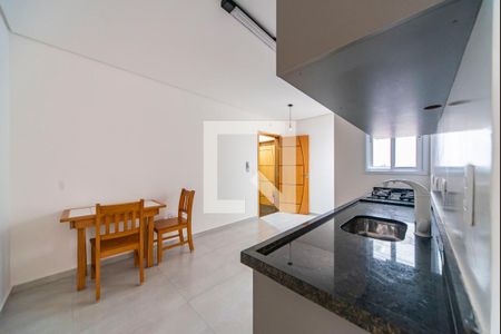 Sala e Cozinha de apartamento para alugar com 1 quarto, 60m² em Jardim Bela Vista, Santo André