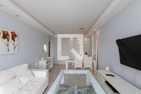 Sala de apartamento para alugar com 2 quartos, 96m² em Morro do Maluf, Guarujá