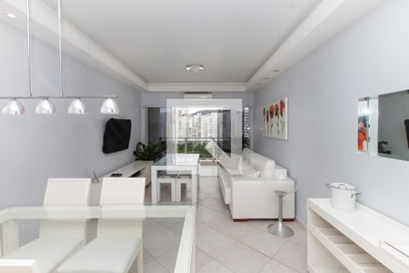 Sala de apartamento para alugar com 2 quartos, 96m² em Morro do Maluf, Guarujá