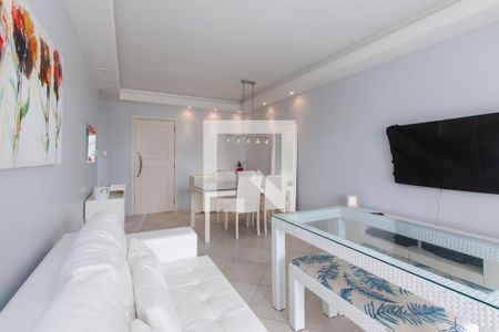 Sala de apartamento para alugar com 2 quartos, 96m² em Morro do Maluf, Guarujá
