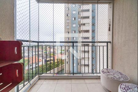Varanda da Sala de apartamento para alugar com 2 quartos, 46m² em Vila Valparaíso, Santo André