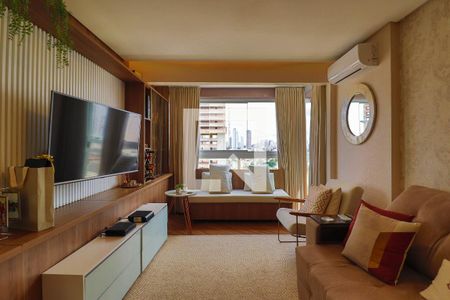 Sala de apartamento para alugar com 1 quarto, 49m² em Setor Oeste, Goiânia