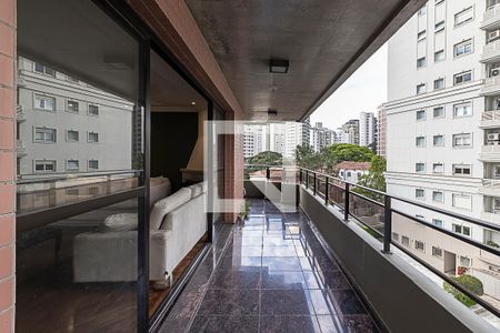 Varanda da Sala de apartamento à venda com 4 quartos, 211m² em Vila Nova Conceição, São Paulo