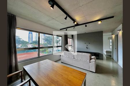 Sala de apartamento à venda com 1 quarto, 70m² em Jardim das Acacias, São Paulo