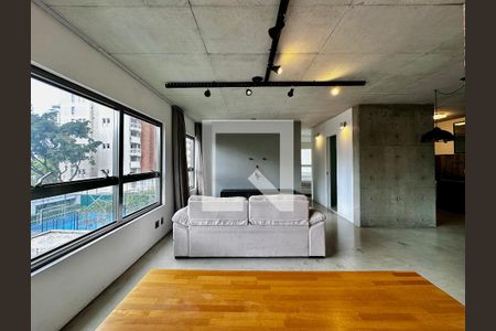 Sala de apartamento à venda com 1 quarto, 70m² em Jardim das Acacias, São Paulo