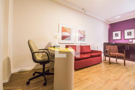 Sala de apartamento à venda com 1 quarto, 40m² em Alphaville Industrial, Barueri