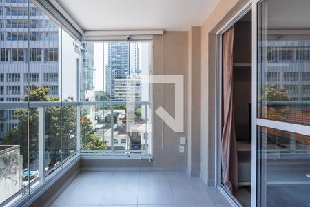 Varanda da Sala de apartamento para alugar com 2 quartos, 55m² em Jardim Paulistano, São Paulo