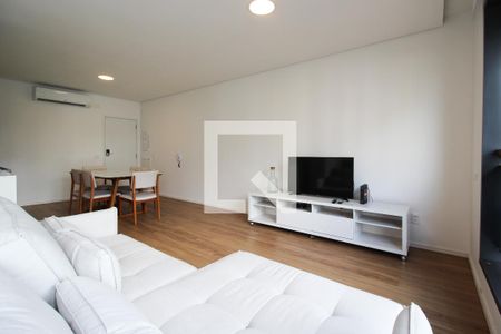 Sala de apartamento à venda com 1 quarto, 52m² em Indianópolis, São Paulo