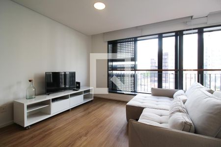 Sala de apartamento à venda com 1 quarto, 52m² em Indianópolis, São Paulo