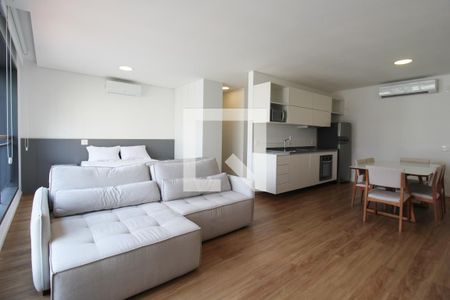 Sala de apartamento à venda com 1 quarto, 52m² em Indianópolis, São Paulo