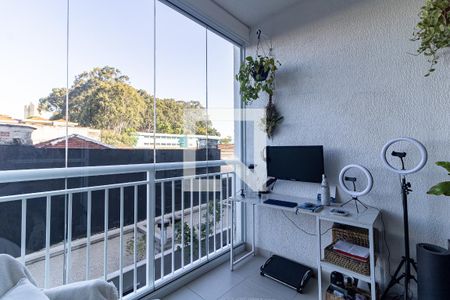 Varanda da Sala de apartamento à venda com 1 quarto, 45m² em Vila Dom Pedro I, São Paulo