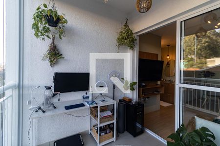 Varanda da Sala de apartamento à venda com 1 quarto, 45m² em Vila Dom Pedro I, São Paulo