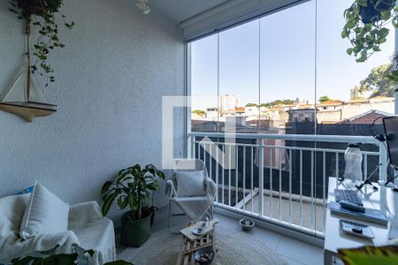 Varanda da Sala de apartamento à venda com 1 quarto, 45m² em Vila Dom Pedro I, São Paulo