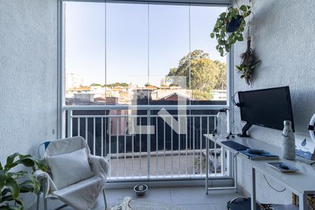 Varanda da Sala de apartamento à venda com 1 quarto, 45m² em Vila Dom Pedro I, São Paulo