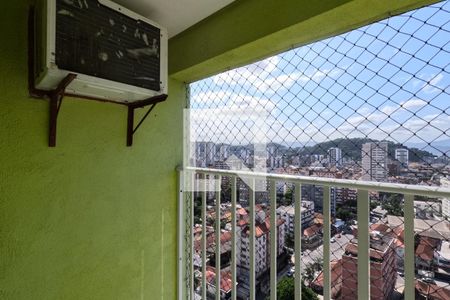 Varanda da Sala de apartamento para alugar com 2 quartos, 54m² em Encruzilhada, Santos