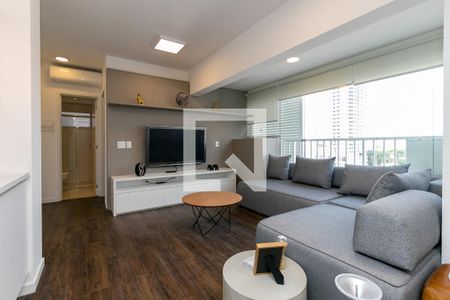 Sala de apartamento para alugar com 2 quartos, 76m² em Brooklin Paulista, São Paulo