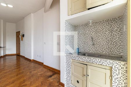 Cozinha de kitnet/studio à venda com 1 quarto, 27m² em Santa Efigênia, São Paulo