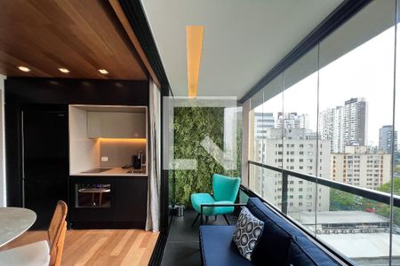 Studio para alugar com 43m², 1 quarto e 1 vagaVaranda