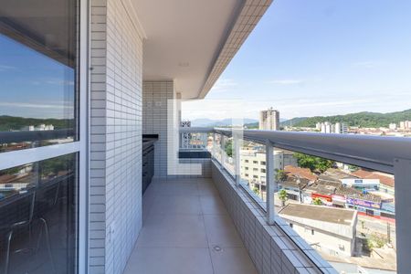 Varanda da sala de apartamento para alugar com 1 quarto, 60m² em Guilhermina, Praia Grande