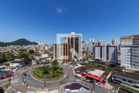 Vista da varanda da sala de apartamento para alugar com 1 quarto, 60m² em Guilhermina, Praia Grande
