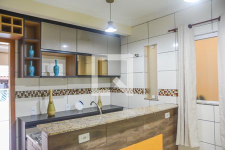 Sala/Cozinha de apartamento para alugar com 1 quarto, 55m² em Nova Petrópolis, São Bernardo do Campo