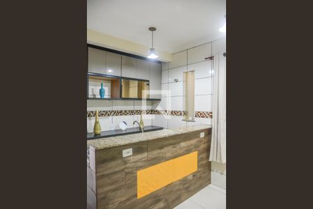 Sala/Cozinha de apartamento para alugar com 1 quarto, 55m² em Nova Petrópolis, São Bernardo do Campo