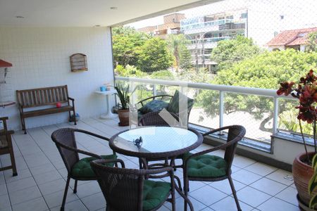 Varanda da Sala de apartamento à venda com 5 quartos, 185m² em Recreio dos Bandeirantes, Rio de Janeiro