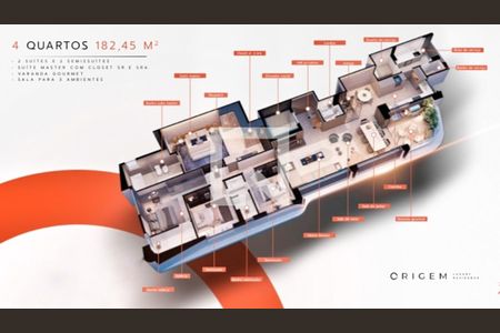 Apartamento à venda com 182m², 4 quartos e 4 vagas