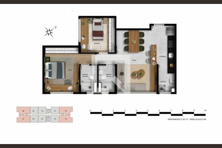 Apartamento à venda com 65m², 2 quartos e 2 vagas