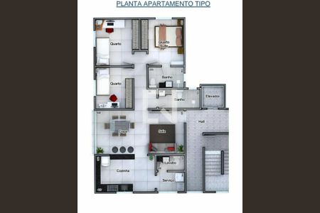 Apartamento à venda com 3 quartos, 90m² em Barreiro, Belo Horizonte