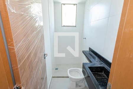Banheiro da suíte de apartamento à venda com 2 quartos, 50m² em Jardim Atlântico, Belo Horizonte