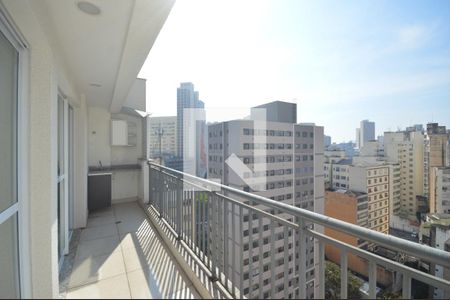 Varanda da Sala de apartamento à venda com 2 quartos, 48m² em Bela Vista, São Paulo