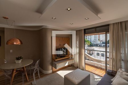 Sala de Estar/Jantar de apartamento para alugar com 1 quarto, 50m² em Cambuí, Campinas