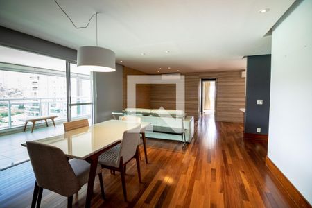 Sala  de apartamento para alugar com 2 quartos, 138m² em Jardim Caravelas, São Paulo
