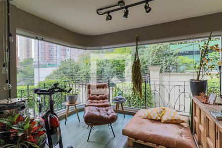 Varanda da Sala de apartamento à venda com 2 quartos, 112m² em Paraíso do Morumbi, São Paulo