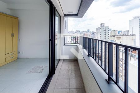 Varanda de kitnet/studio para alugar com 1 quarto, 24m² em Bela Vista, São Paulo